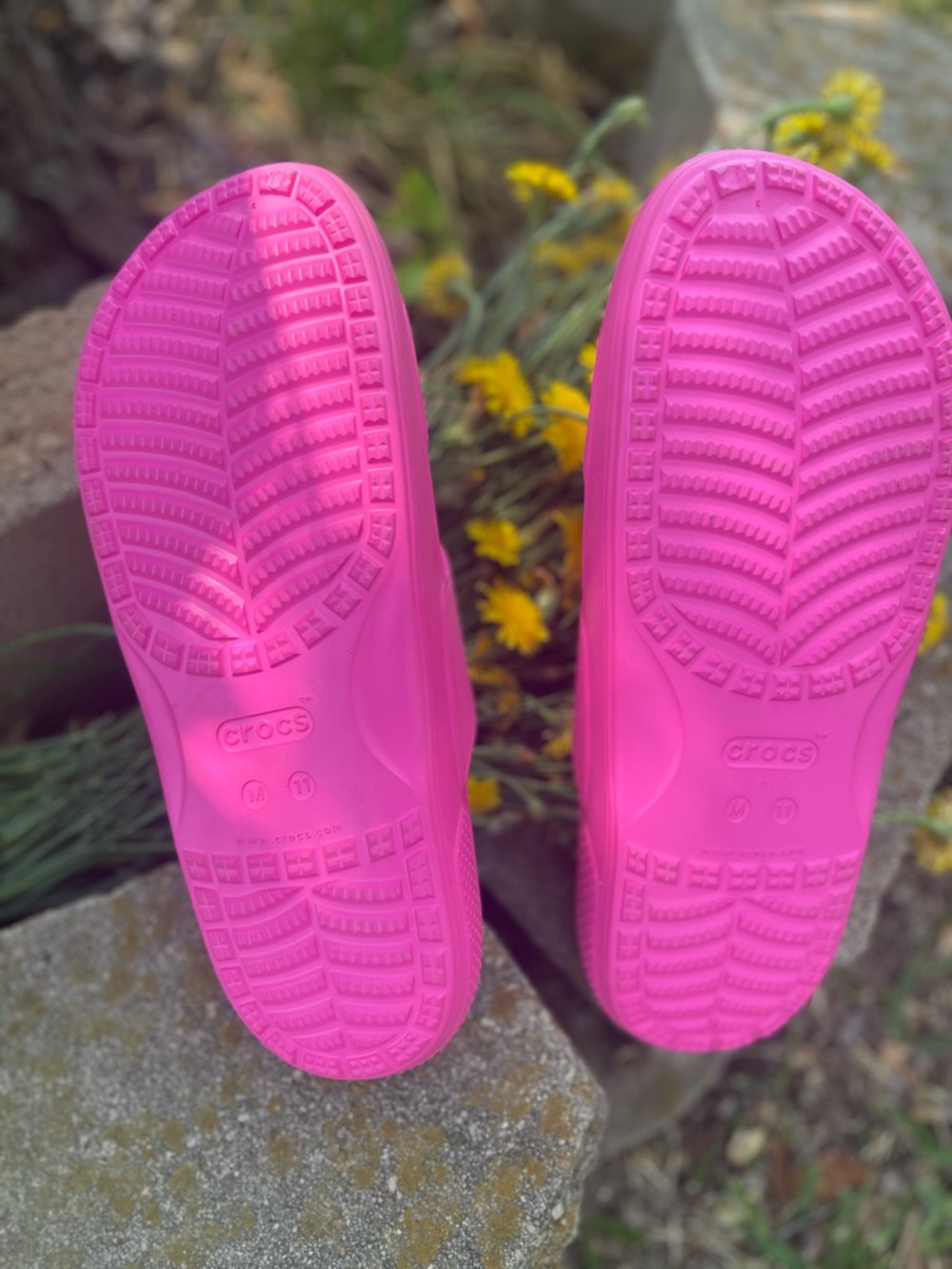 CROCS Hot Pink Double-Strap Slide - Picture 3 of 3